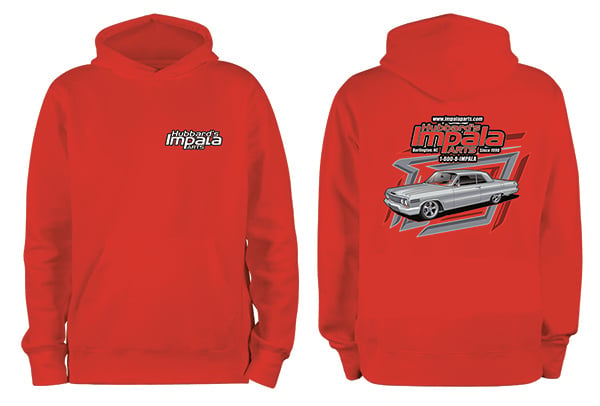 HUBBARDS IMPALA PARTS HOODIE 2023, XL RED (EA)